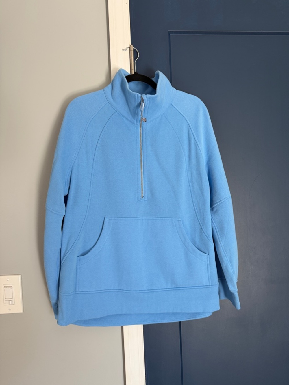 lululemon athletica Light Blue Half-Zip Fleece Pullover